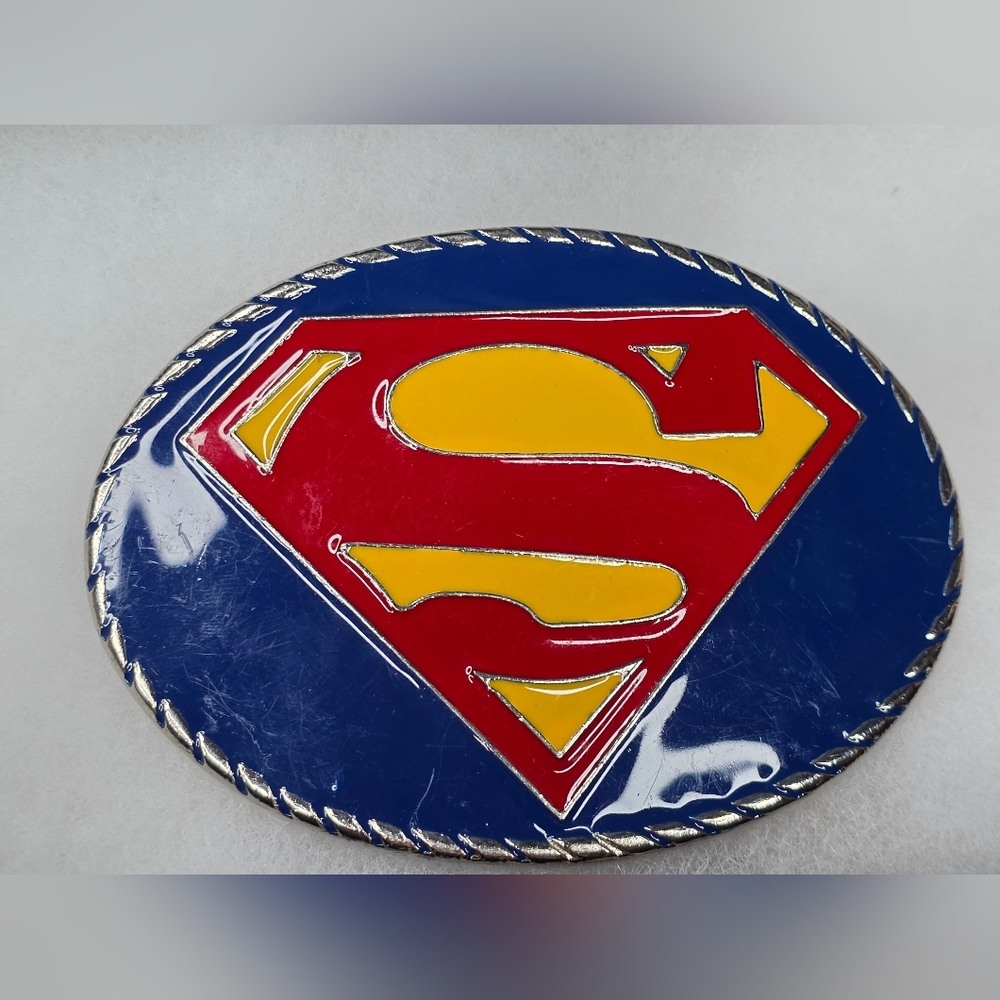 Classic Superman Logo Large Metal Belt Buckle